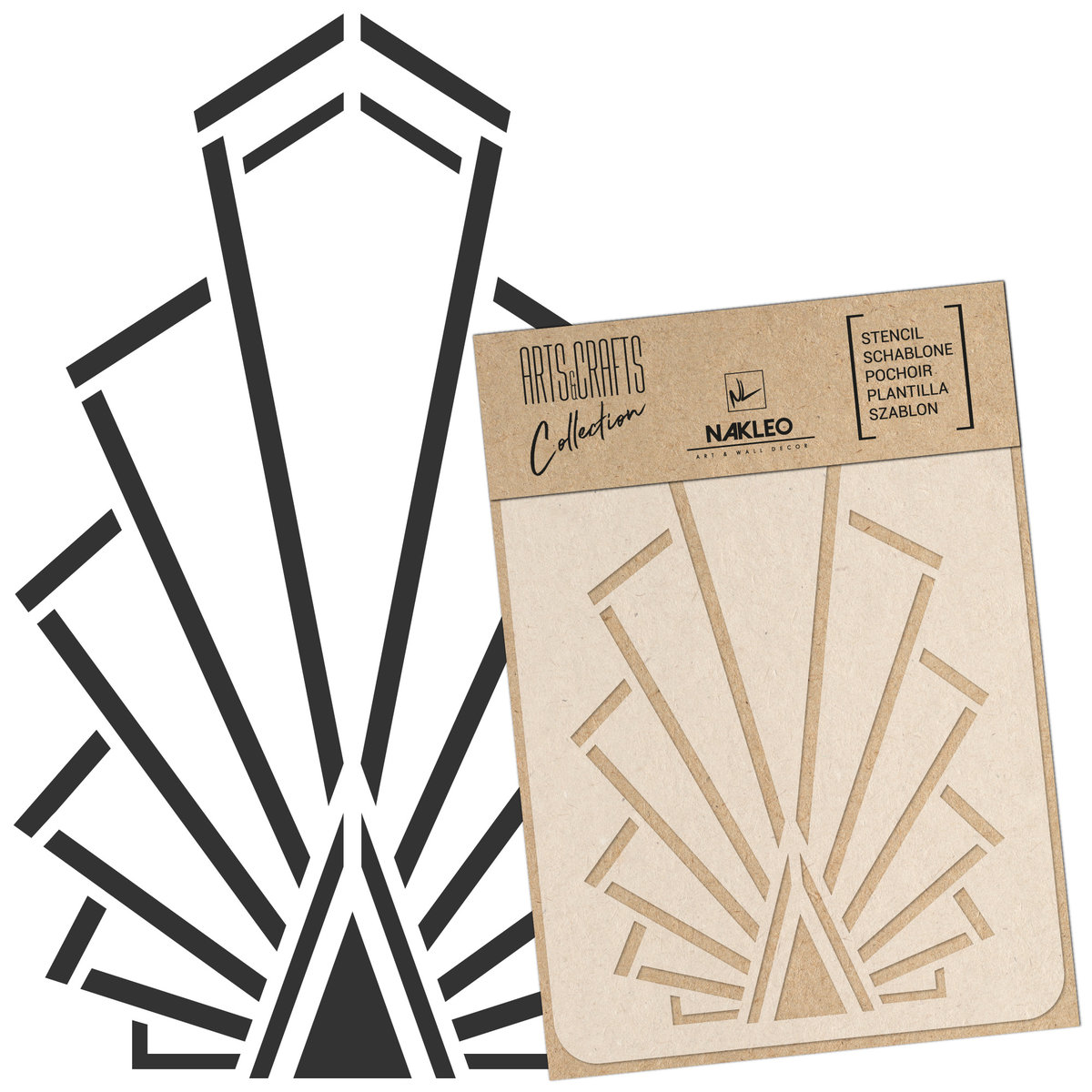 szablon malarski scrapbooking – craft // BALUSTRADA ART DECO - A5 (15x21cm)