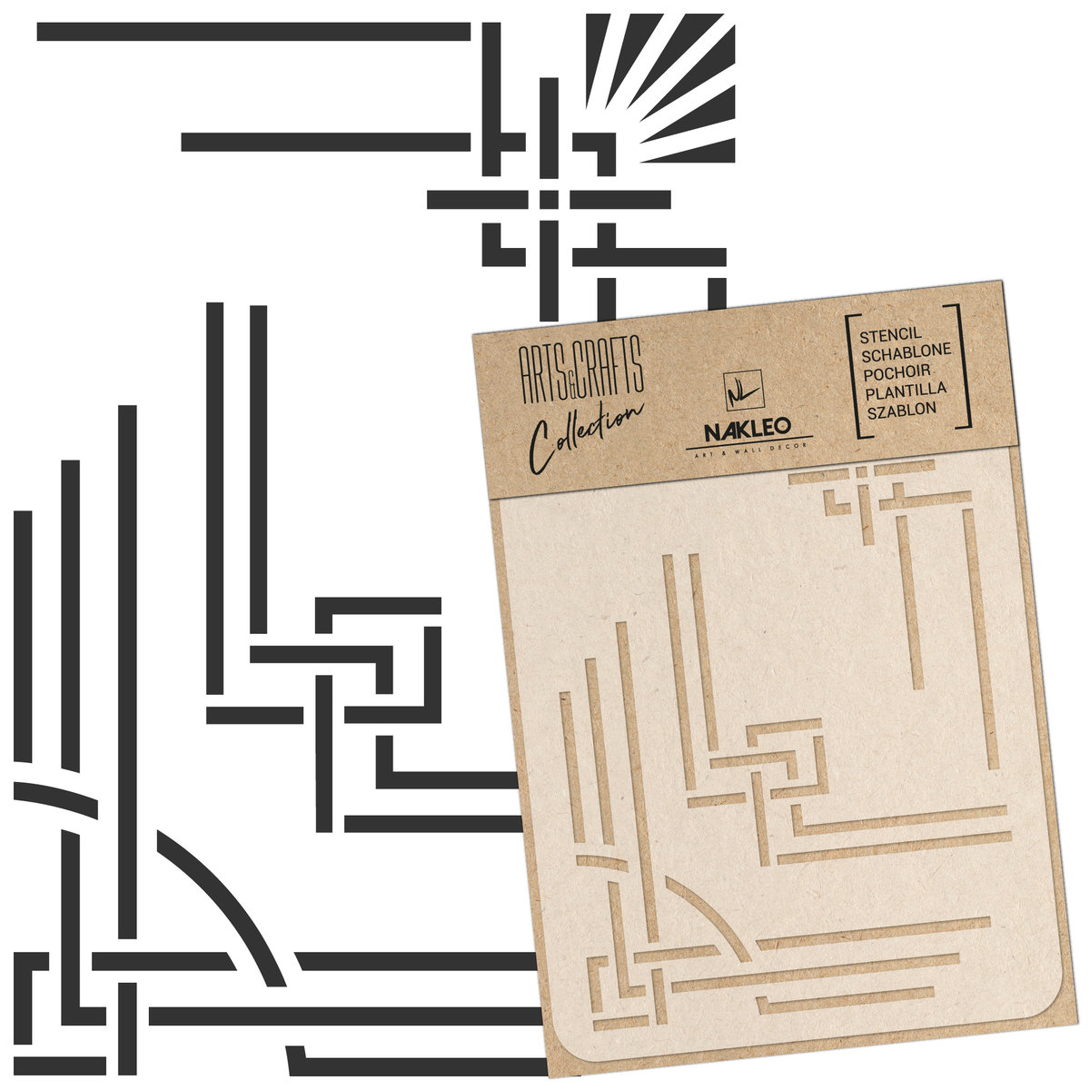 szablon malarski scrapbooking – craft // OBRAMOWANIA ART DECO #1 - A5 (15x21cm)