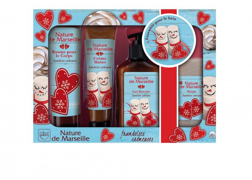 Chlapu Chlap, Nature De Marseille, Zestaw Kosmetyków do Ciała, Malinowa Śmietanka