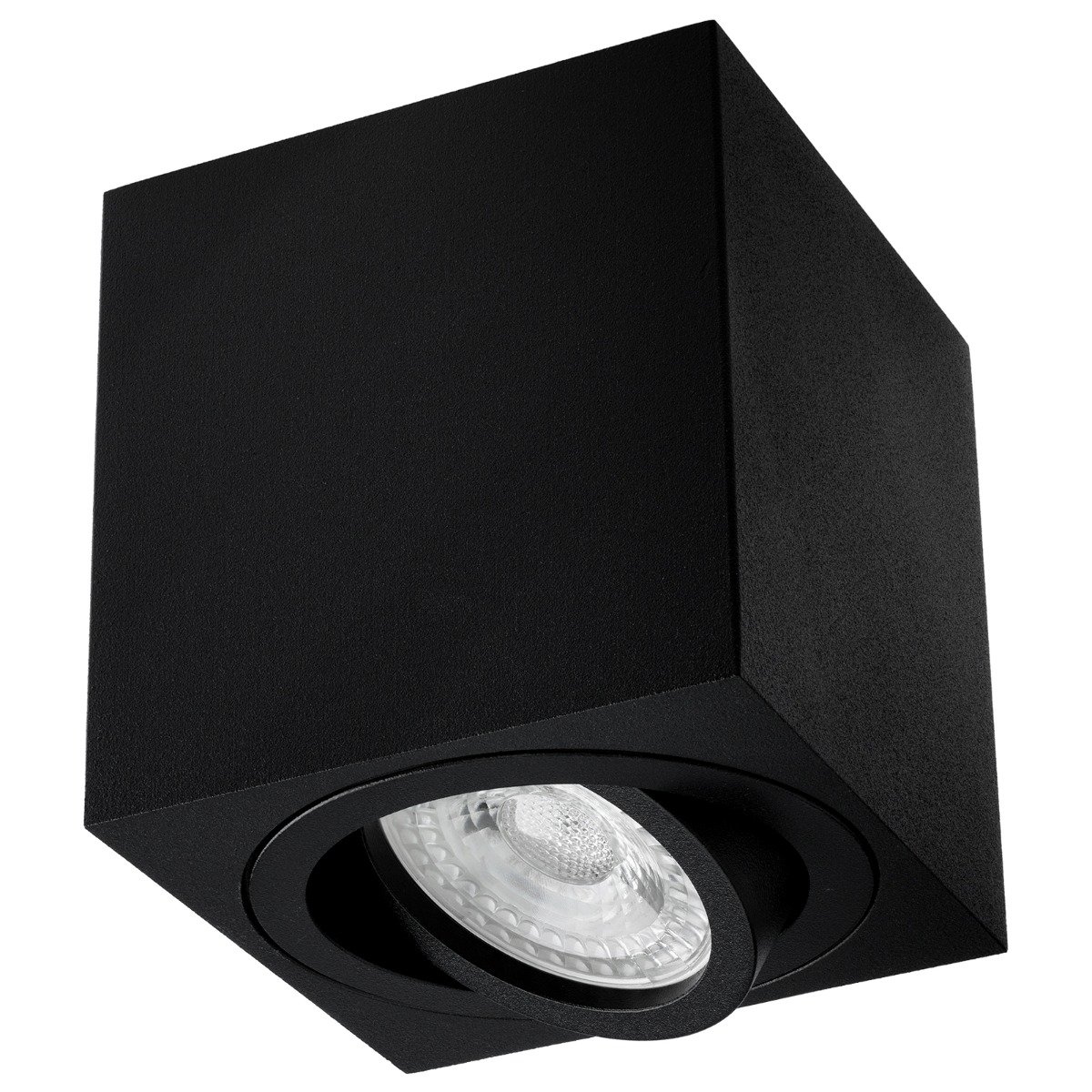 Oprawa Natynkowa Halogenowa Ruchoma Amat-M Gu10 Lumiled Kwadratowa Czarna 84Mm