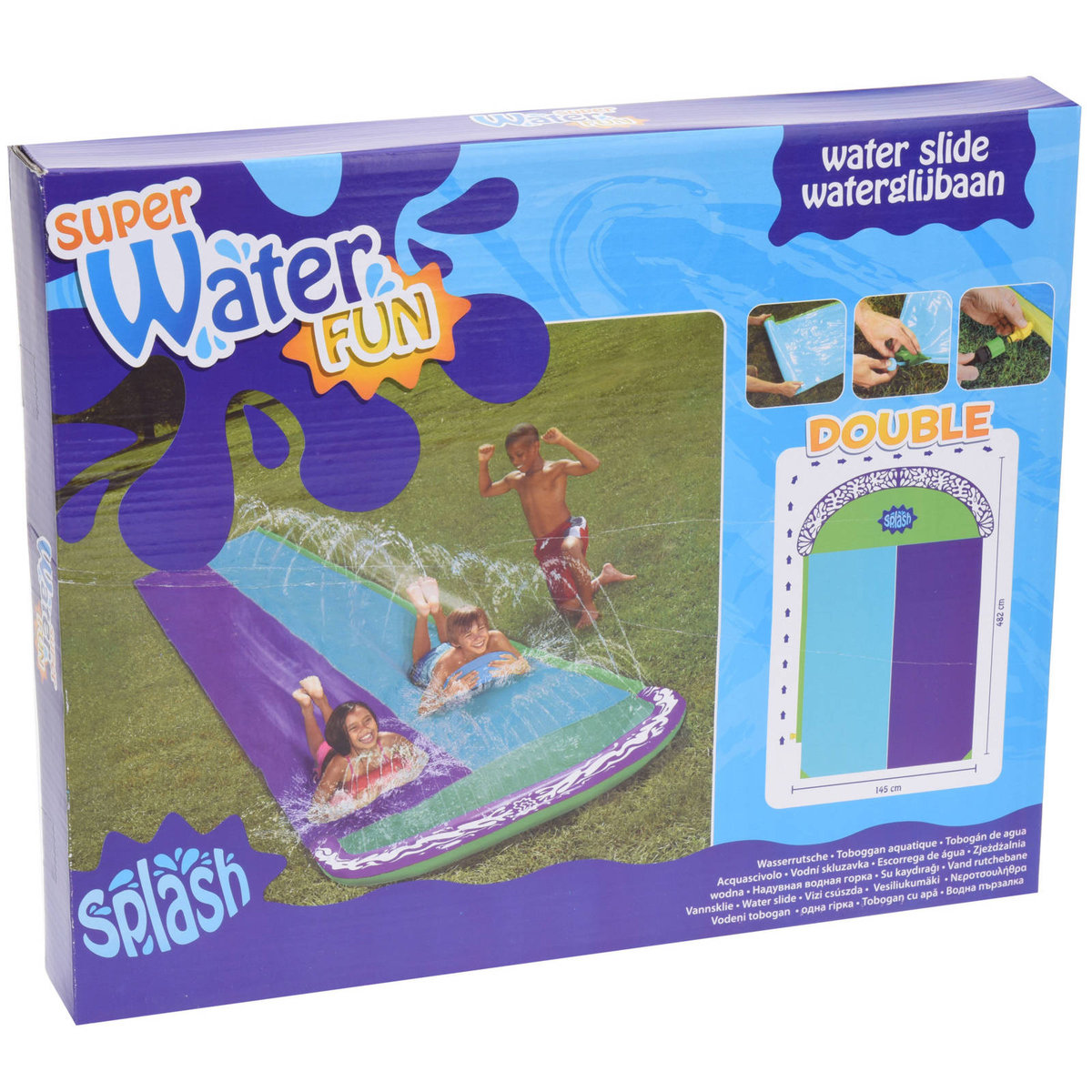 Water Slide Ślizgawka WODNA tor wodny zjeżdżalnia ślizg 2x 832112