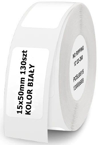 Niimbot Etykiety Termiczne Naklejki 15X50Mm 130Szt