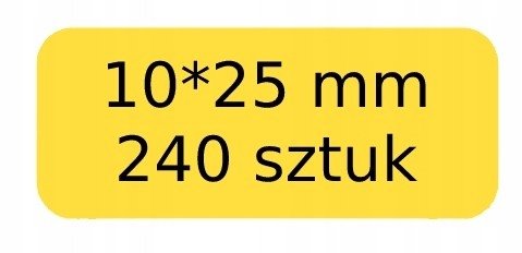 Etykiety Naklejki Żółte 10*25Mm 240Szt Niimbot