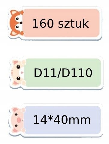Etykiety Rolka Zwierzaki2 14*40Mm 160Szt Niimbot