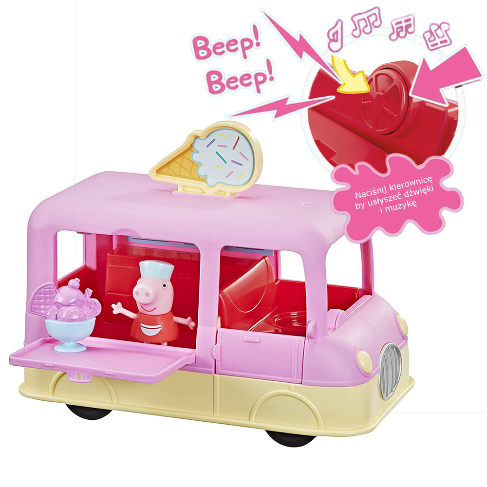 Kamper Z Lodami Świnka Peppa Van Peppy Figurka Hasbro