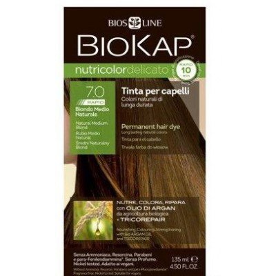 Bios Line S.P.A Biokap Nutricolor Rapid 7.0 Średni Naturalny Blond 135 ml