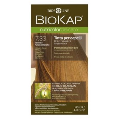 Bios Line S.P.A Biokap Nutricolor Rapid 7.33 Pozłacany blond 135 ml