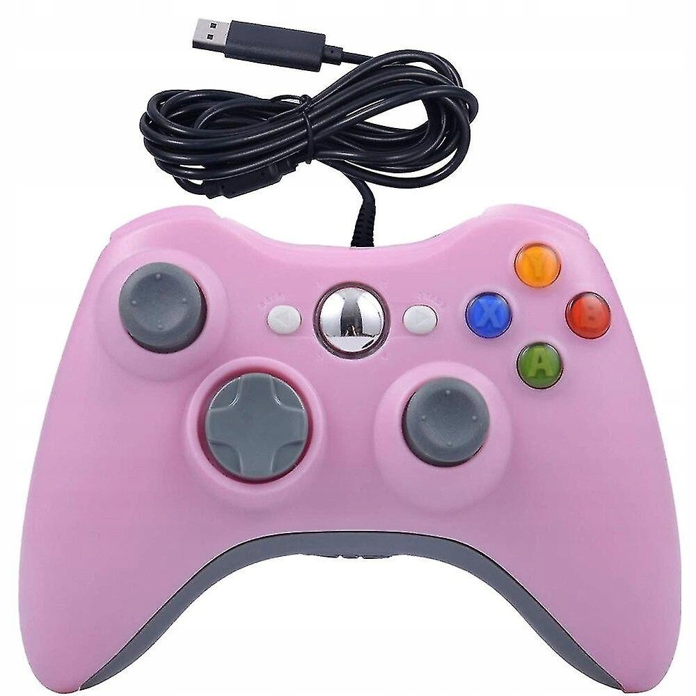 Kontroler Pad Przewodowy Do Xbox 360 Pc Różowy