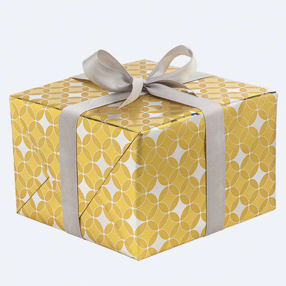 Papier Prezentowy Złoty Geometryczny