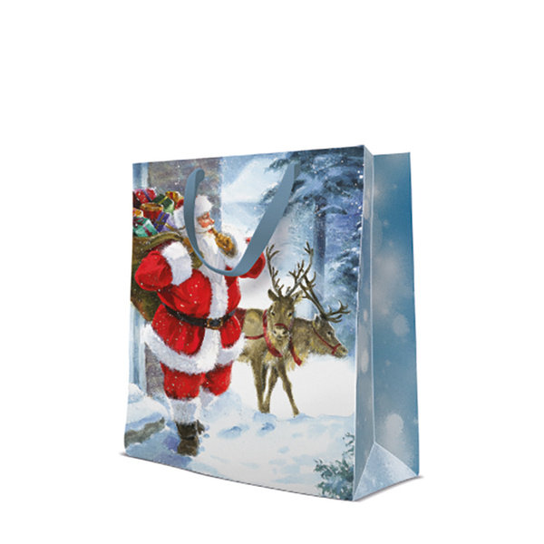 PAW DECOR Torebka na prezenty SANTA IS COMING 13 x 33.5 cm
