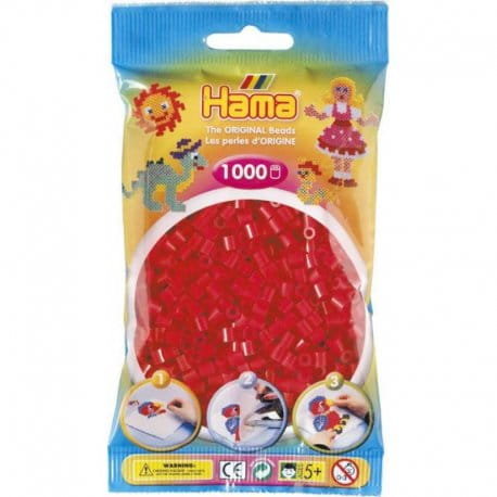 Koraliki Do Prasowania 1000 Szt. Hama - Zabawki Kreatywne Dla Chłopców I Dziewczynek  - Czerwony