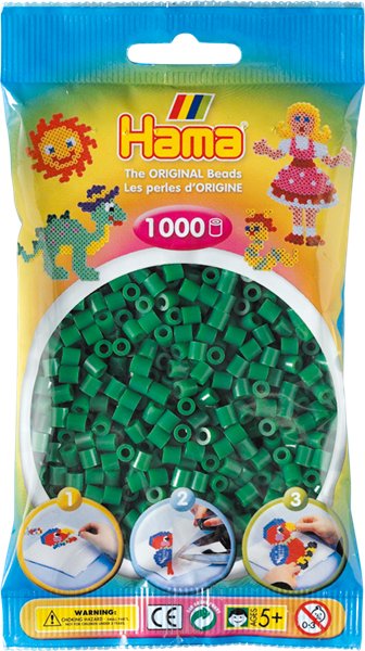 Koraliki Do Prasowania 1000 Szt. Hama - Zabawki Kreatywne Dla Chłopców I Dziewczynek  - Zielony