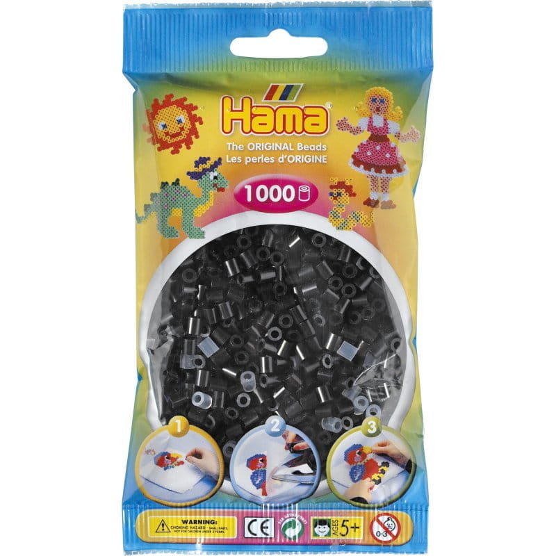 Koraliki Do Prasowania 1000 Szt. Hama - Zabawki Kreatywne Dla Chłopców I Dziewczynek  - Czarny