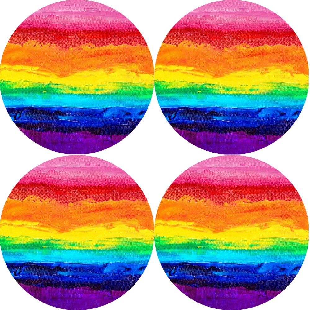 Zestaw podkładek na stół okrągłych 4D - COLORFULL