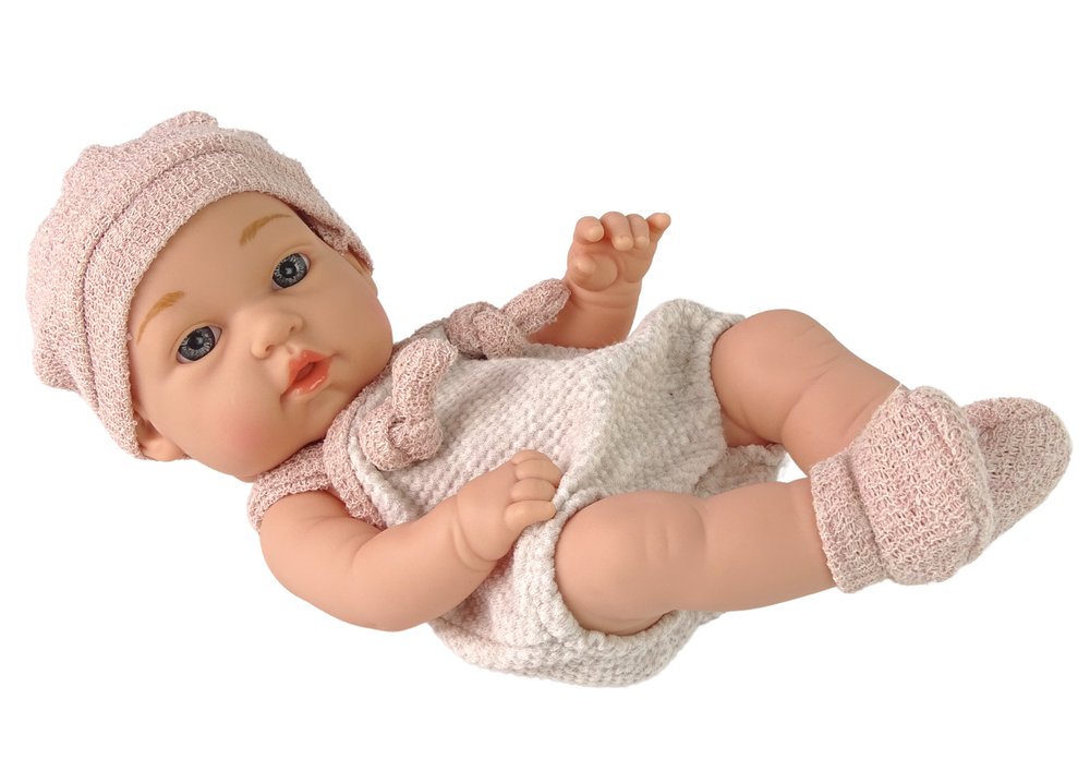 Lalka słodki bobas różowa 30cm - Leantoys