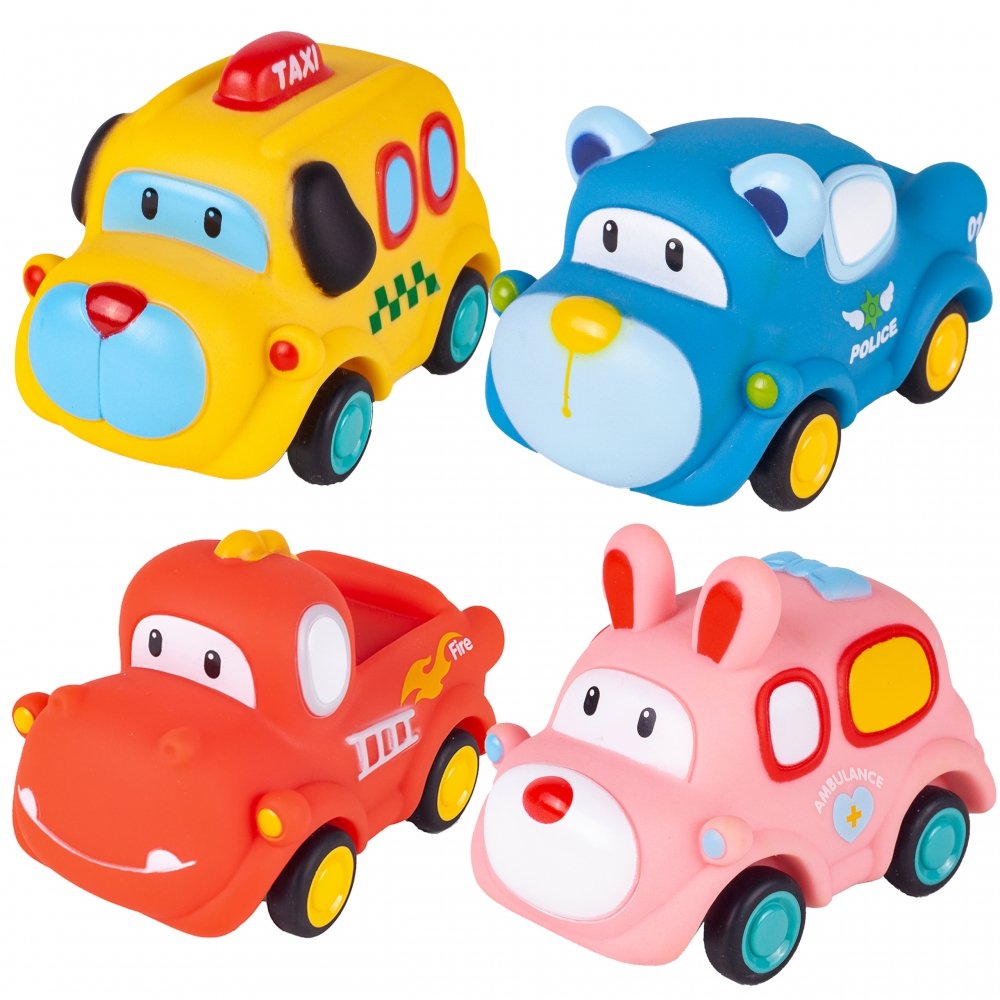 Gumowe Samochodziki Dla Malucha Autka Sensoryczne Z Napędem