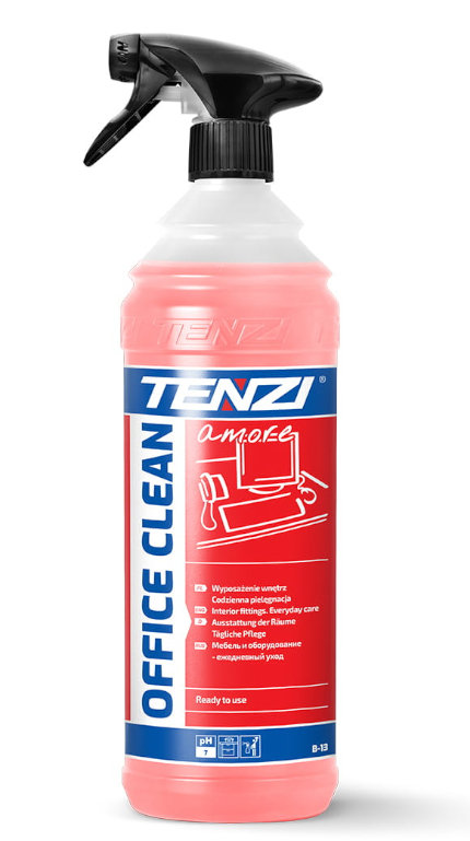 Tenzi Office Clean amore 1L czerwony - płyn do mycia mebli i wyposażenia biur B13/001S