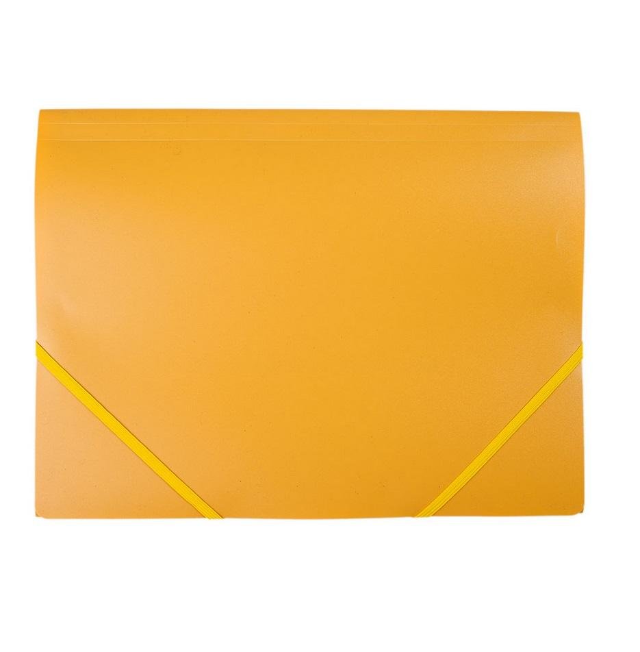 Teczka z gumką A4 D.Rect plastikowa - żółta