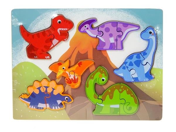 układanka puzzle drewniane dinozaury 570221