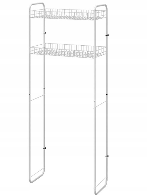 Biała dwupoziomowa półka nad pralką Sky Wash - Metaltex