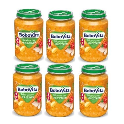 Bobovita Bukiet Warzyw Z Kurczakiem Zestaw 6X190G
