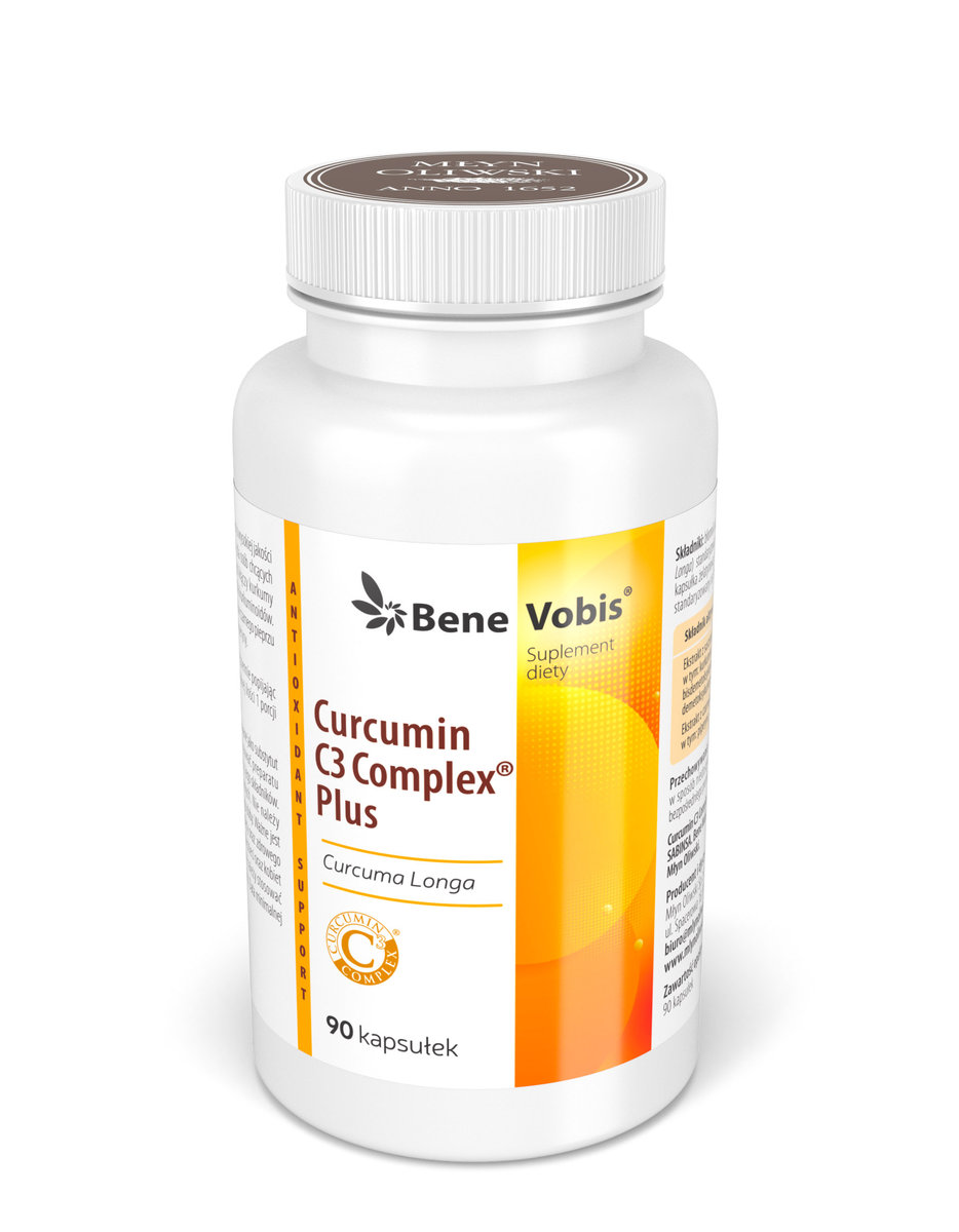 Młyn Oliwski, Curcumin C3 Complex Plus Kurkumina z piperyną, 90 kaps.