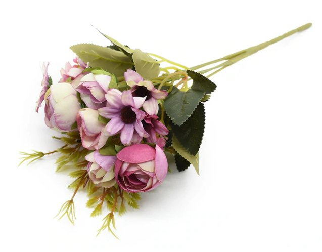 Bukiet Bukiecik Fioletowy Gałązka Gałązki Sztuczne Kwiaty