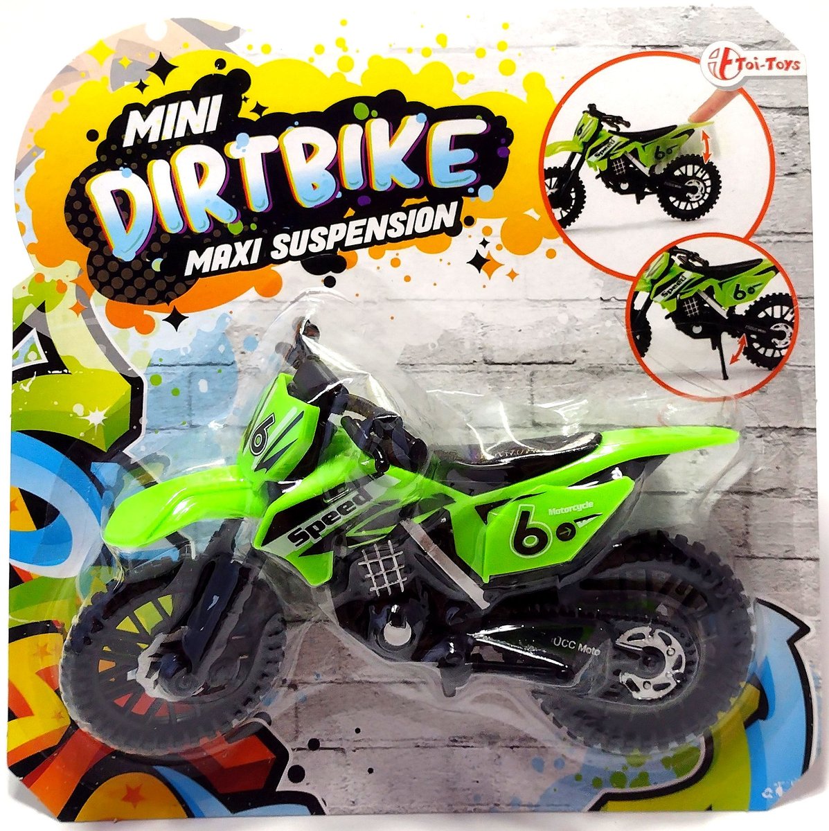 Motocross Dirt Bike. Zielony -18 Cm