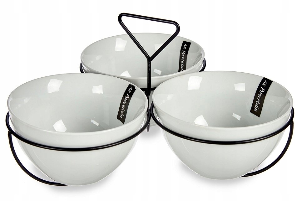 Porcelanowe Miski Do Serwowania Zestaw 3 Szt Ar