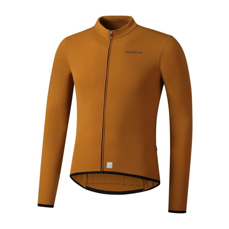 Męska Bluza Rowerowa Shimano Vertex Thermal Long Sleeve Jersey | Bronze - Rozmiar M