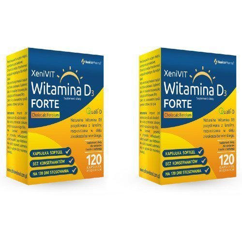 XeniVIT Witamina D3 Forte, 2x120 kapsułek