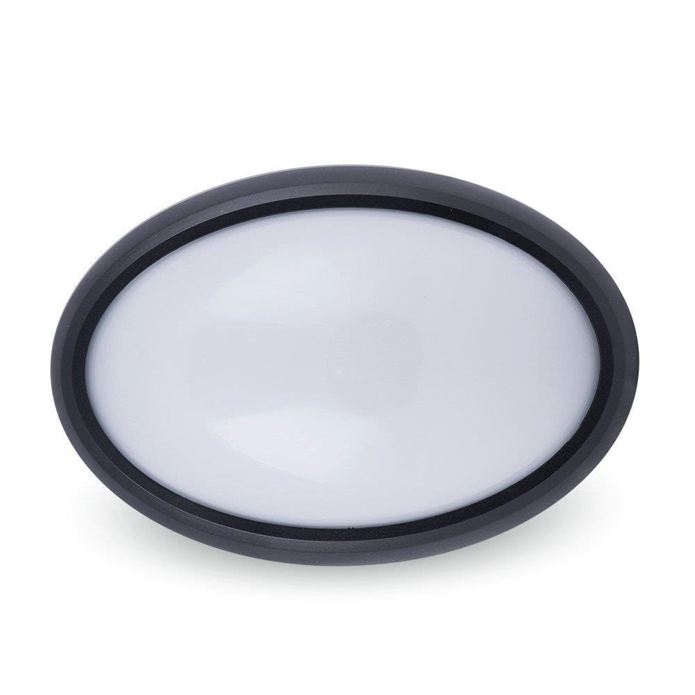 Plafon V-Tac 8W Owal Czarny Ip66 Vt-8014 Ciepła 560Lm