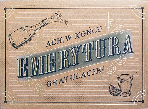 Kartka Z Okazji Przejścia Na Emeryturę Eco V36