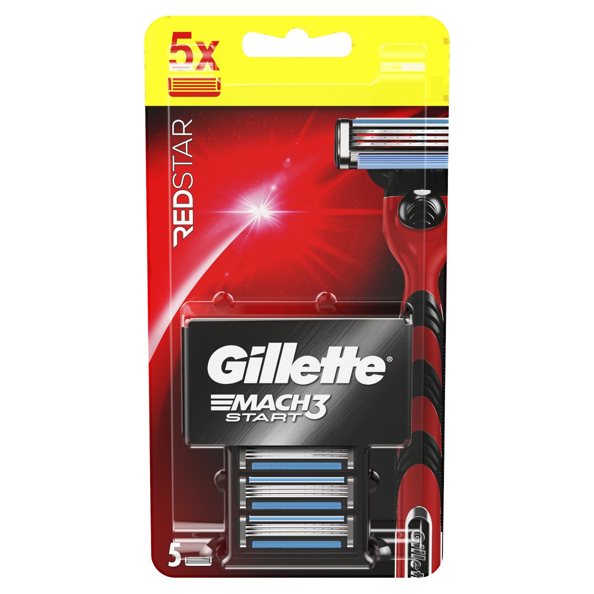 Gillette Match3 Start RedStar, Wkłady do maszynki do golenia, 5 szt.