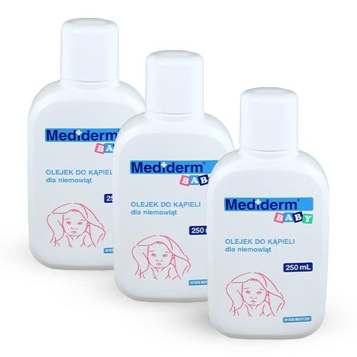 Zestaw Mediderm Baby Olejek Do Kąpieli, 3 X 250Ml