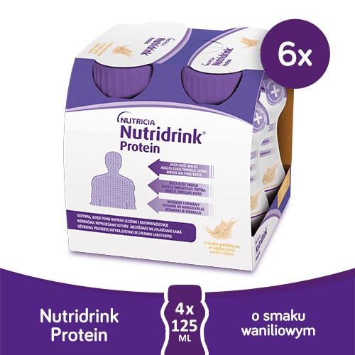 Nutridrink Protein, Zestaw wanilia, 24x125ml