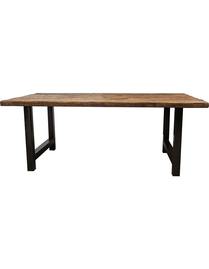 Stół Drewniany Postarzany Iron Natural Akacja 200X100X77