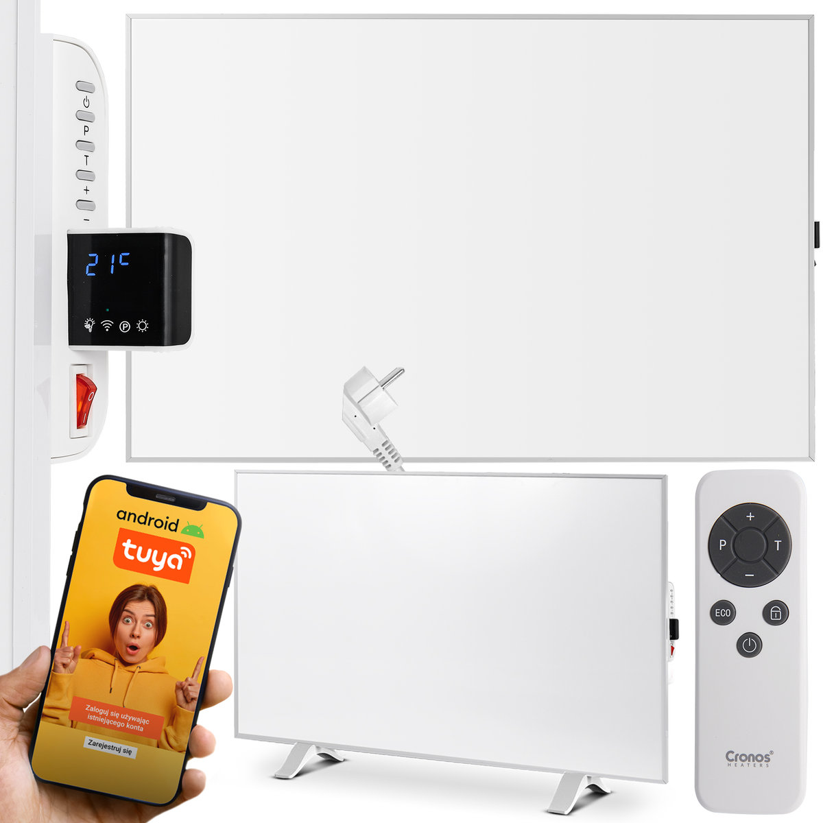Panel Grzewczy Ir Cronos Synthelith Pro Crp-600Twp Grey
