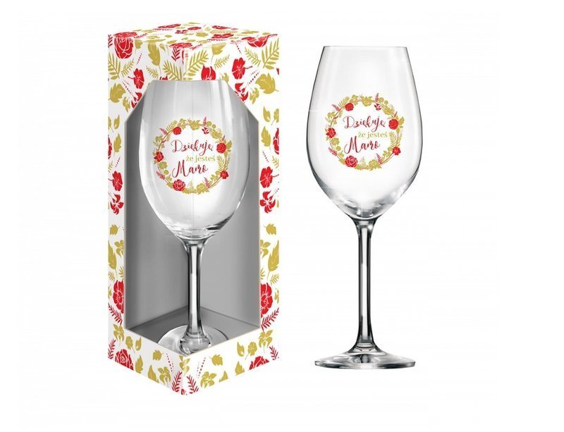 BGTech Kieliszek do wina DZIĘKUJĘ ŻE JESTEŚ MAMO 640 ml uniwersalny 93986-uniw