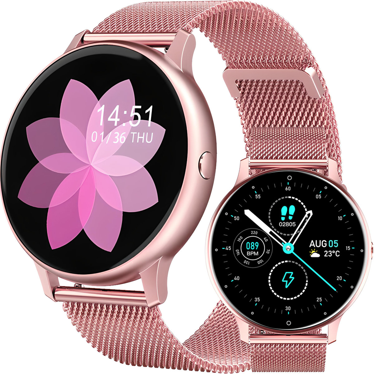 Smartwatch Zegarek Damski Rozmowy Puls Wodoodporny