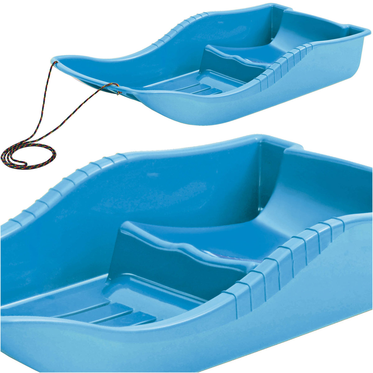 Sanki Plastikowe Ślizg Zjazdowy Ślizgacz Dla Dzieci Ze Sznurkiem Niebieskie