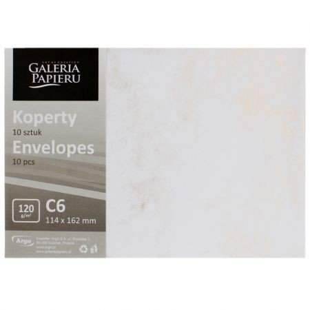 Galeria Papieru Koperta / koperty ozdobne C6 - MARMUR ZŁOTY opk 10szt 120g/m2