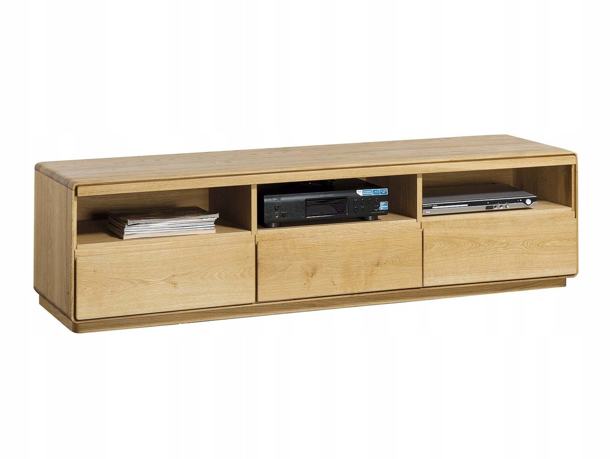 Skandynawska Szafka Rtv Drewniana Dąb Natura