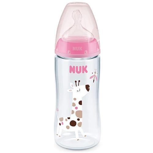 Nuk Butelka z czujnikiem temperatury First Choice+ M 0-6m 300ml Różowa
