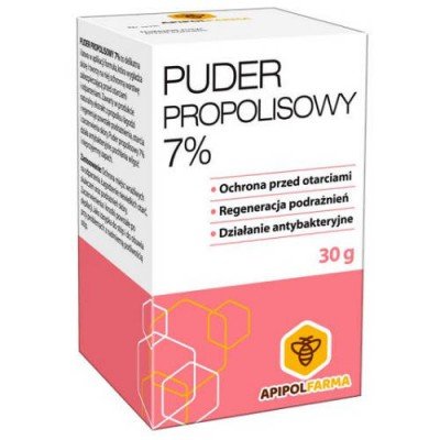 Puder Propolisowy 7% 30g działanie antybakteryjne