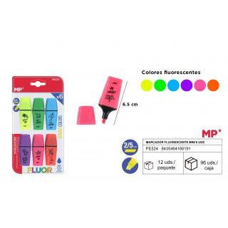 Zakreślacze Fluo Mini 6 Szt Em-Home