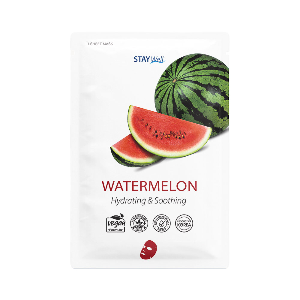 Stay Well Vegan Face Mask Watermelon Wegańska maska w płachcie 23 g