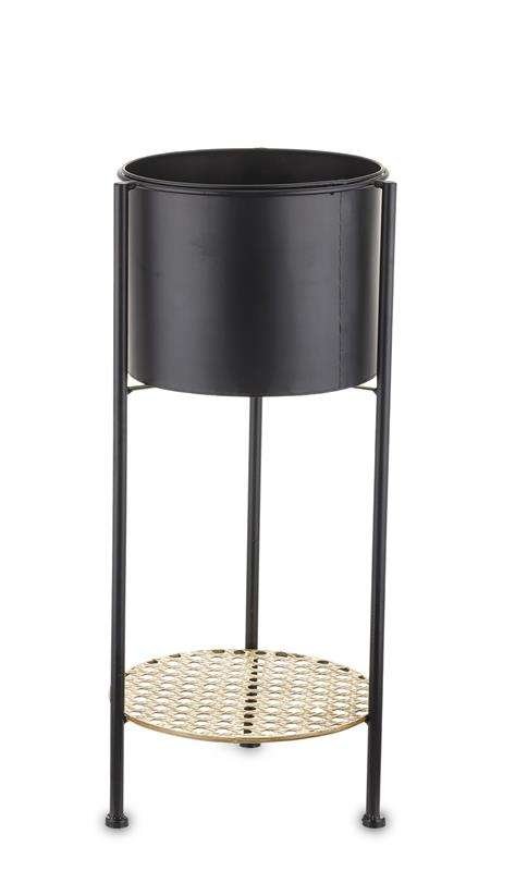 Stojak Na Kwiaty Metalowy Kolor Czarny Wys.60Cm