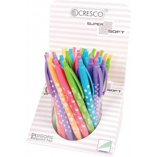 Cresco Długopis Super Soft Pastel mix kolorów