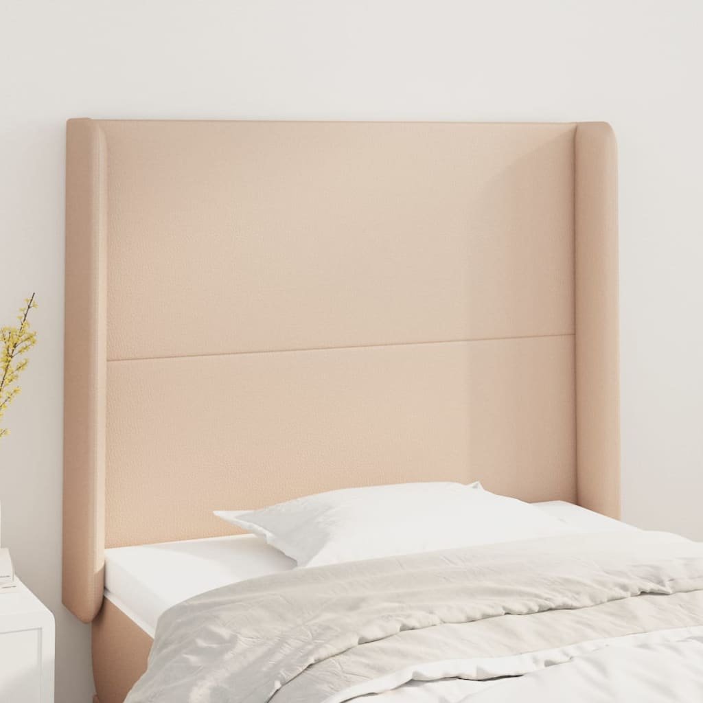 Lumarko Zagłówek uszak, cappuccino, 83x16x118/128 cm, sztuczna skóra!